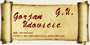 Gorjan Udovičić vizit kartica
